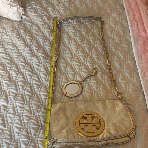 Tory Burch Metallic Gold Shoulder Bag - Picture 4 of 12